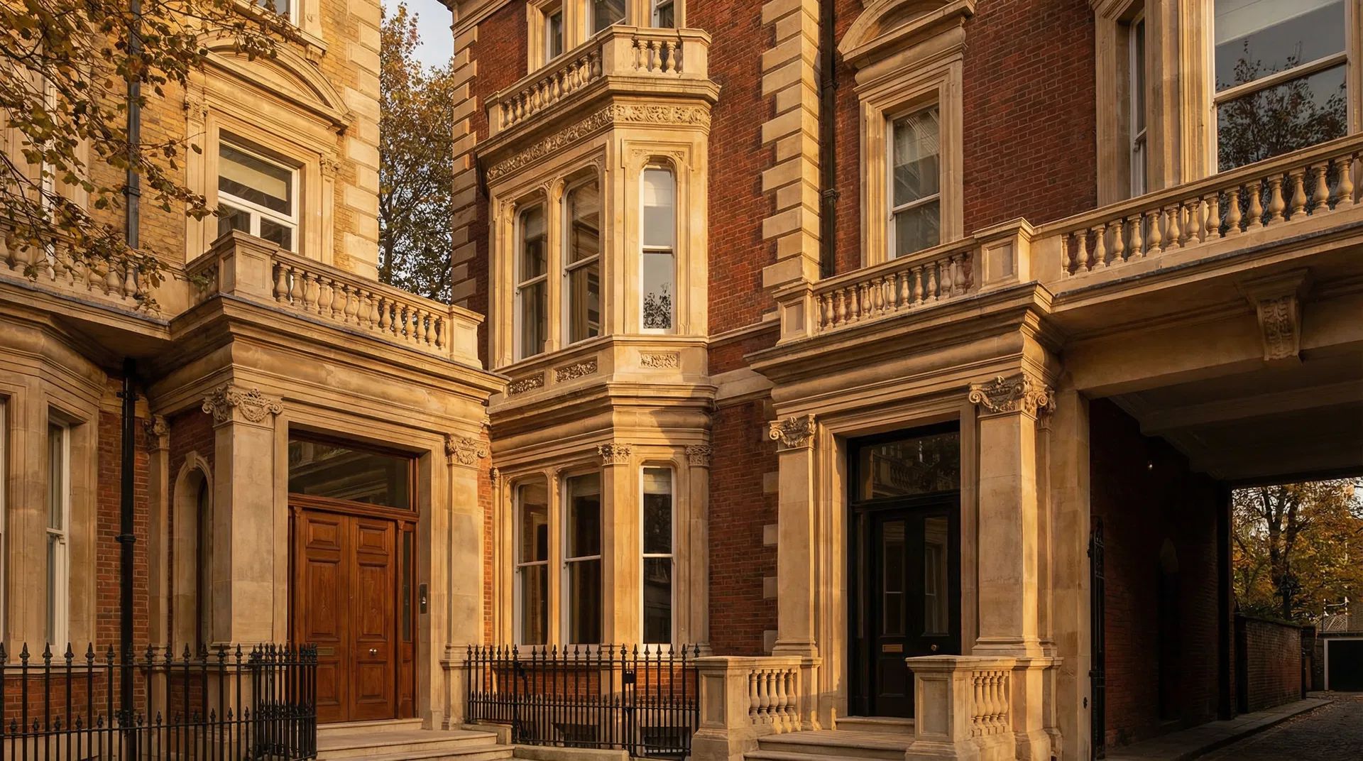 Victorian London townhouse with expert stonework restoration